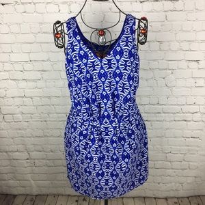 Joe Fresh Blue/White Patterned Dress Sz 6